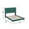 Flash Furniture Emerald Velvet Full Platform Bed with Headboard YK-1079-GR-F-GG - alternate 8